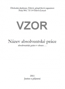 Vzor ročníkové práce - obchodní akademie Orlová