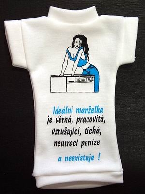 Tričko na láhev - ideální manželka