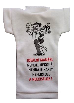 Tričko na láhev - ideální manžel