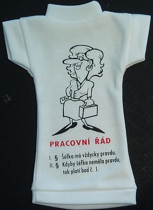 Tričko na láhev - pro šéfovou